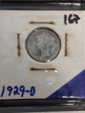 1929-D United States Mercury Dime - 90% Silver Coin