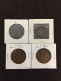 Lot of 4 Antique Great Britian Key Date Rare Coins