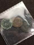 Lot of 3 Ancient Unresearched Coins From Collection