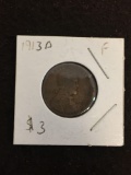 RARE Key Date US Lincoln Cent Wheat Penny - 1913-D