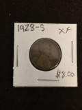 RARE Key Date US Lincoln Cent Wheat Penny - 1928-S