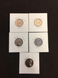 Lot of 5 United States 1960's Proof Jefferson Nickels