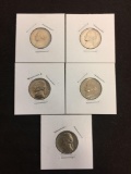 Lot of 5 United States 1960's Proof Jefferson Nickels