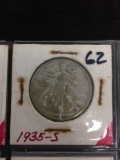 1935-S United States Walking Liberty Half Dollar - 90% Silver Coin