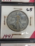 1941 United States Walking Liberty Half Dollar - 90% Silver Coin