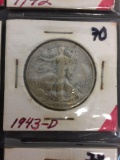 1943-D United States Walking Liberty Half Dollar - 90% Silver Coin