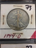 1944-D United States Walking Liberty Half Dollar - 90% Silver Coin