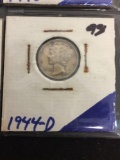 1944-D United States Mercury Dime - 90% Silver Coin