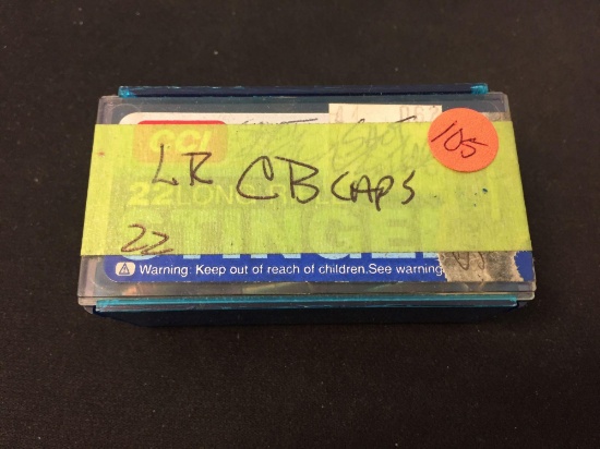 CCI Box of LR CB Caps .22 - Partial Box