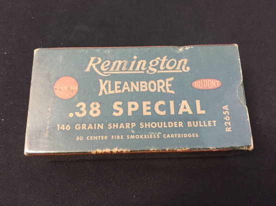 RARE Remington Kleanbore .38 Special Amo BOX ONLY