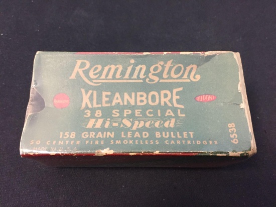 RARE Remington Kleanbore .38 Hi Special Amo BOX ONLY