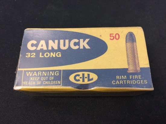 Canuck 32 Long Antique RARE Bullet BOX ONLY