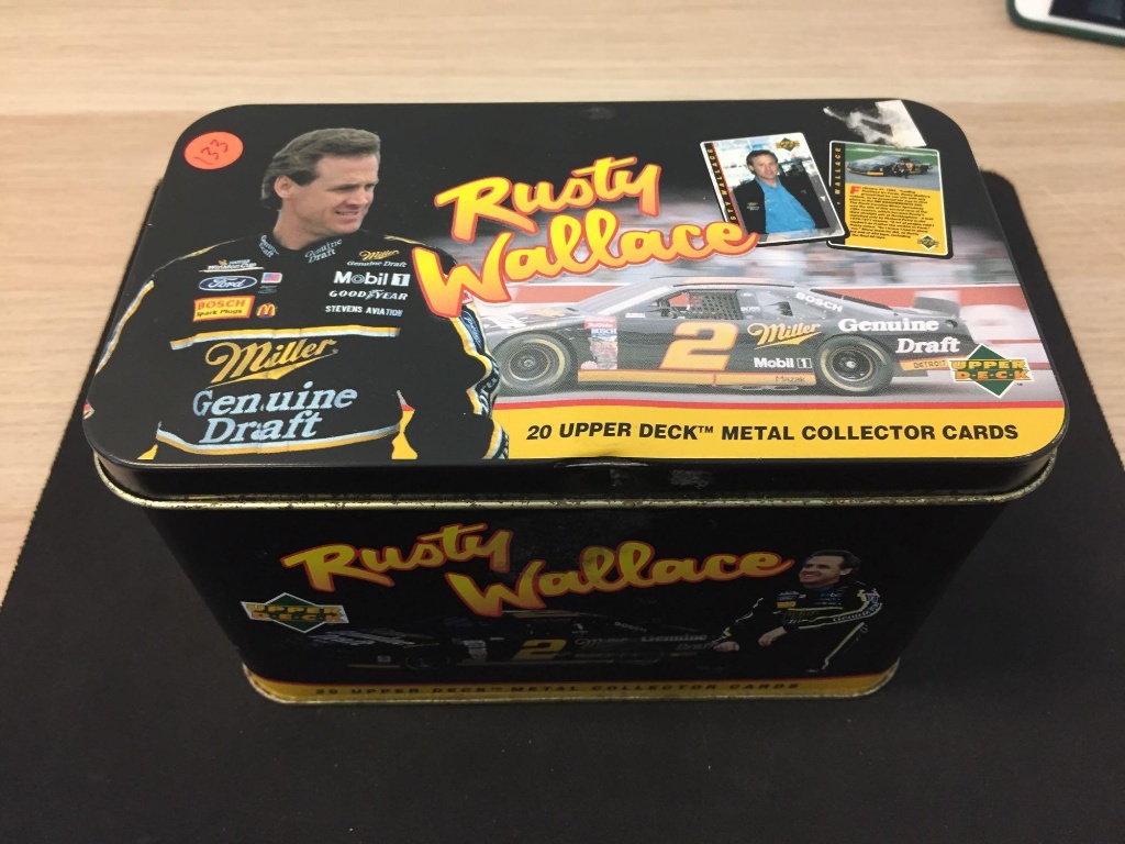 Rusty Wallace 20 Upperdeck Metal Collector Cards in Original Tin - NASCAR |  Art, Antiques & Collectibles Collectibles | Online Auctions | Proxibid