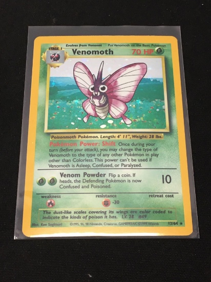 Pokemon Venomoth Jungle Holofoil Rare Card *NO SET SYMBOL ERROR* - Very Rare