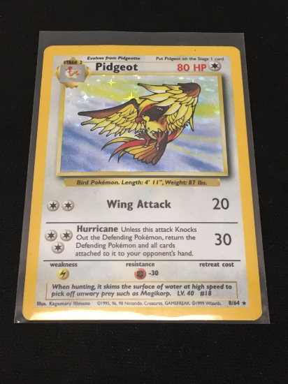 Pokemon Pidgeot Jungle Holofoil Rare Card *NO SET SYMBOL ERROR* - Very Rare