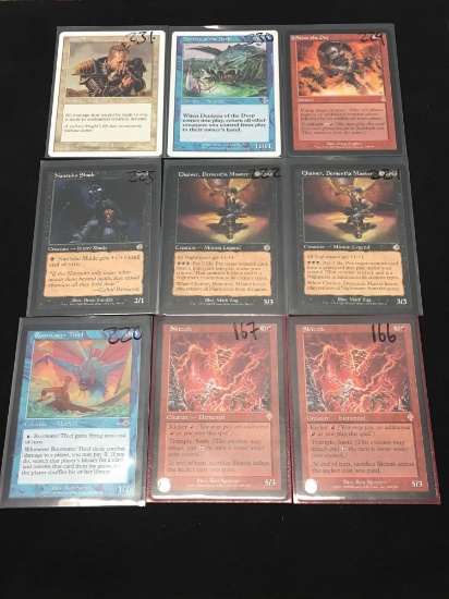 9 Card Lot of MTG Magic the Gathering Gold Symbol Rare Cards - Unresearched