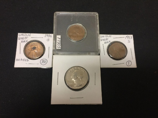 Lot of 4 United States Rare Coins From Collection