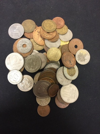 Assorted Unsearched foreign Coins from Estate