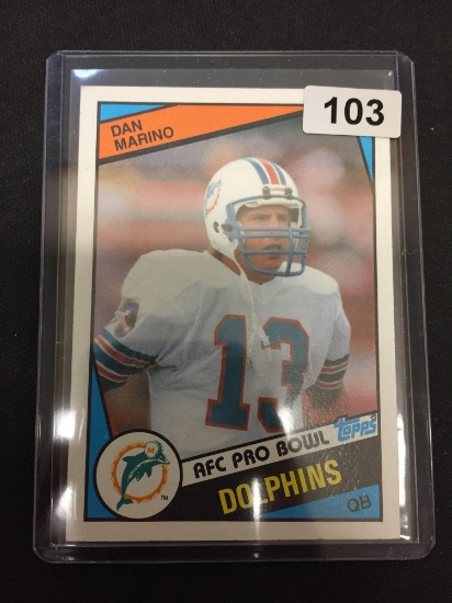 1984 Topps #123 Dan Marino Dolphins Rookie Football Card