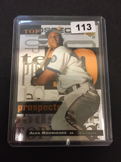 1994 Upper Deck Minor League Top 10 Alex Rodriguez Mariners Rookie Baseball Card - Rare