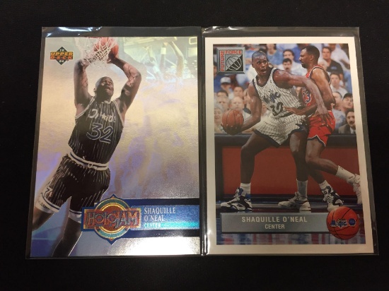 2 Count Lot of 1992-93 McDonalds Shaq Rookie Card & 1994 Rare Shaquille O'Neal Insert Card