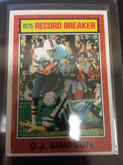 1976 Topps #6 O.J. Simpson Bills Vintage Record Breaker Football Card