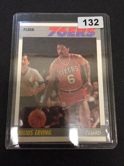 1987-88 Fleer #35 Julius Dr. J Erving 76ers Vintage Basketball Card