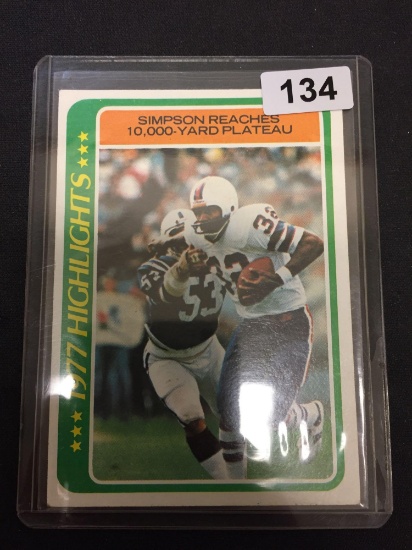 1978 Topps #4 O.J. Simpson Bills Highlights Vintage Football Card