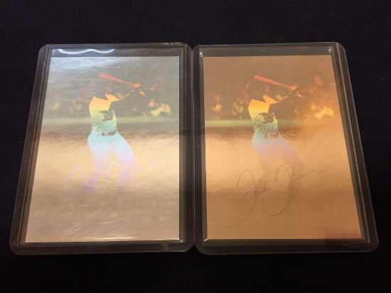 2 Card Lot of 1991 Arena Frank Thomas Hologram Cards - Silver & Gold