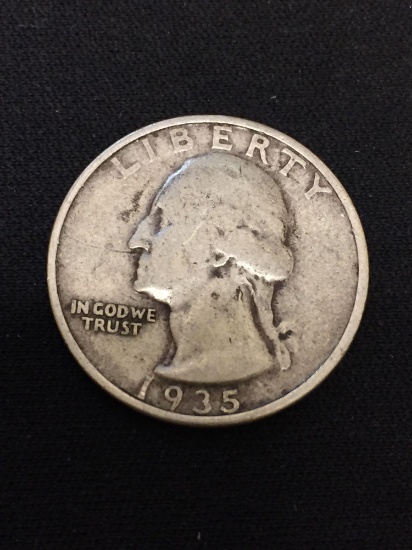 1935 United States Washington Quarter - 90% Silver Coin