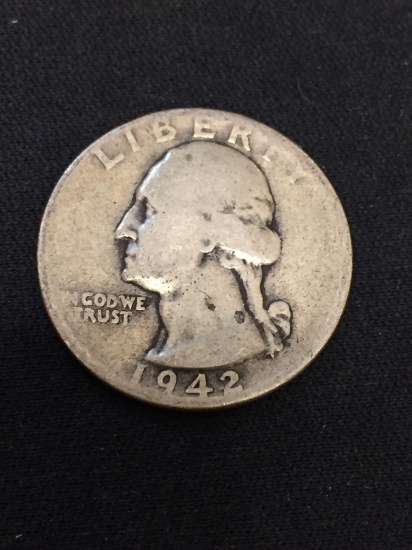 1942-D United States Washington Quarter - 90% Silver Coin