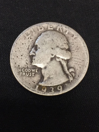 1939-D United States Washington Quarter - 90% Silver Coin