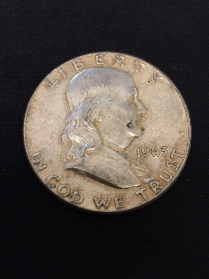 1963 United States Franklin Half Dollar - 90% Silver Coin