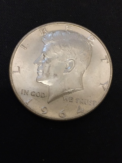 UNC Condition 1964-D US Kennedy Half Dollar - 90% Silver