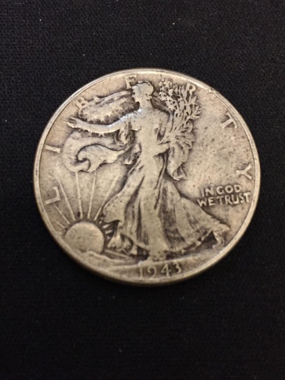 1943 United States Walking Liberty Half Dollar - 90% Silver Coin