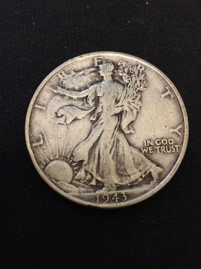 1943 United States Walking Liberty Half Dollar - 90% Silver Coin