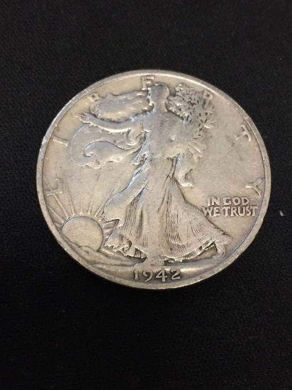 1942-S United States Walking Liberty Half Dollar - 90% Silver Coin