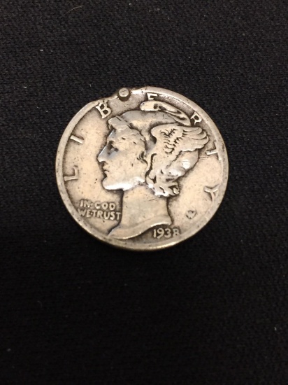 1938 United States Mercury Dime - 90% Silver Coin