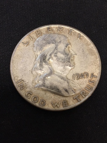 1949 United States Franklin Half Dollar - 90% Silver Coin