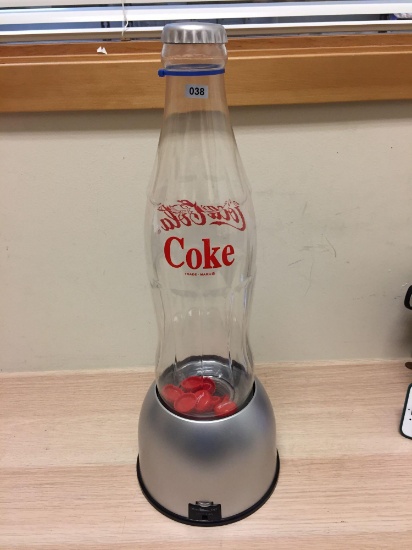 22" Coca Cola Bottle Display W/ Floating Caps - No Power Cord