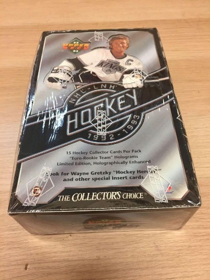 SEALED 1992-93 NHL LNH Hockey Wayne Gretzky Booster Card Box