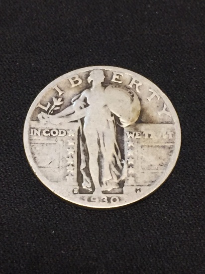 1930 United States Standing Liberty Quarter - 90% Silver Coin