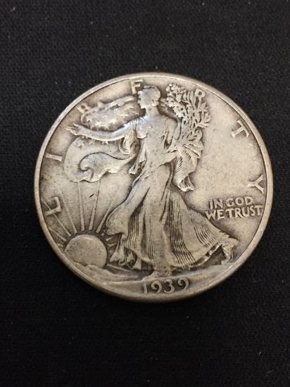 1939 United States Walking Liberty Half Dollar - 90% Silver Coin