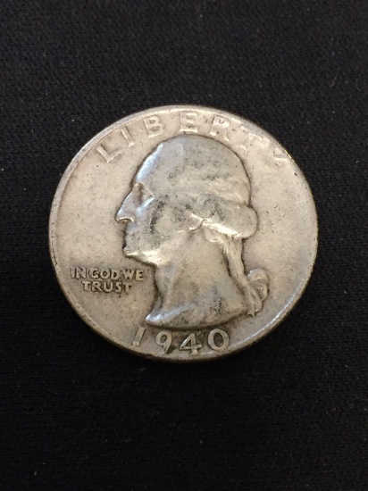 1940-S United States Washington Quarter - 90% Silver Coin