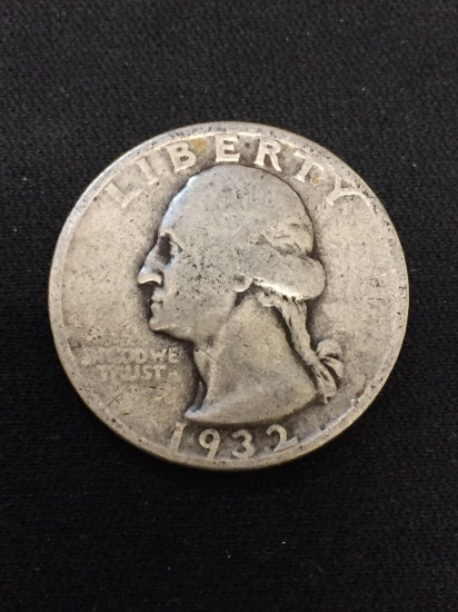 1932 United States Washington Quarter - 90% Silver Coin