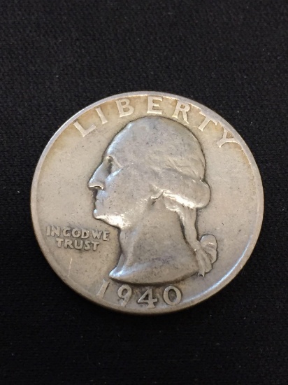 1940-D United States Washington Quarter - 90% Silver Coin