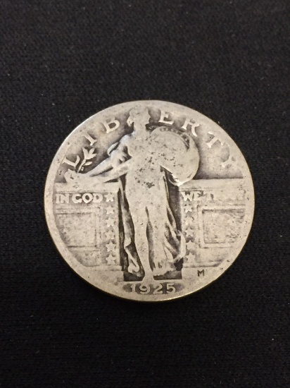1925 United States Standing Liberty Quarter - 90% Silver Coin
