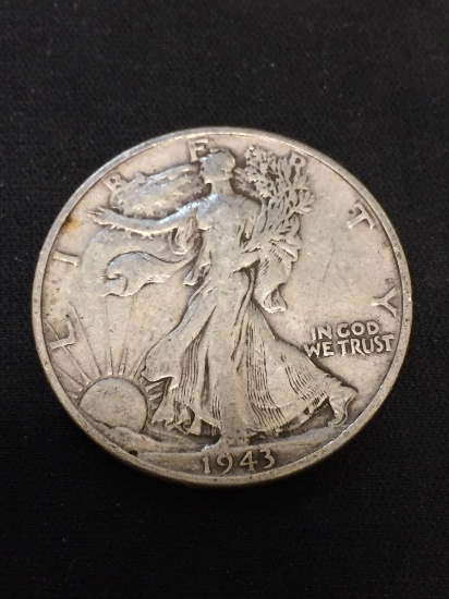 1943 United States Walking Liberty Half Dollar - 90% Silver Coin