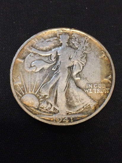 1941 United States Walking Liberty Half Dollar - 90% Silver Coin