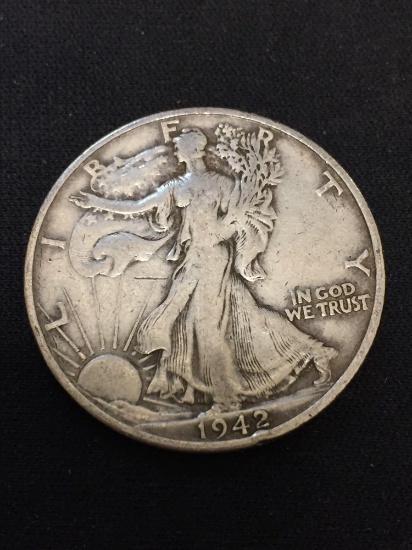 1942-S United States Walking Liberty Half Dollar - 90% Silver Coin